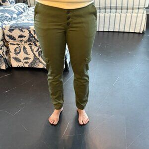 CAbi Button Fly Green Pants 2